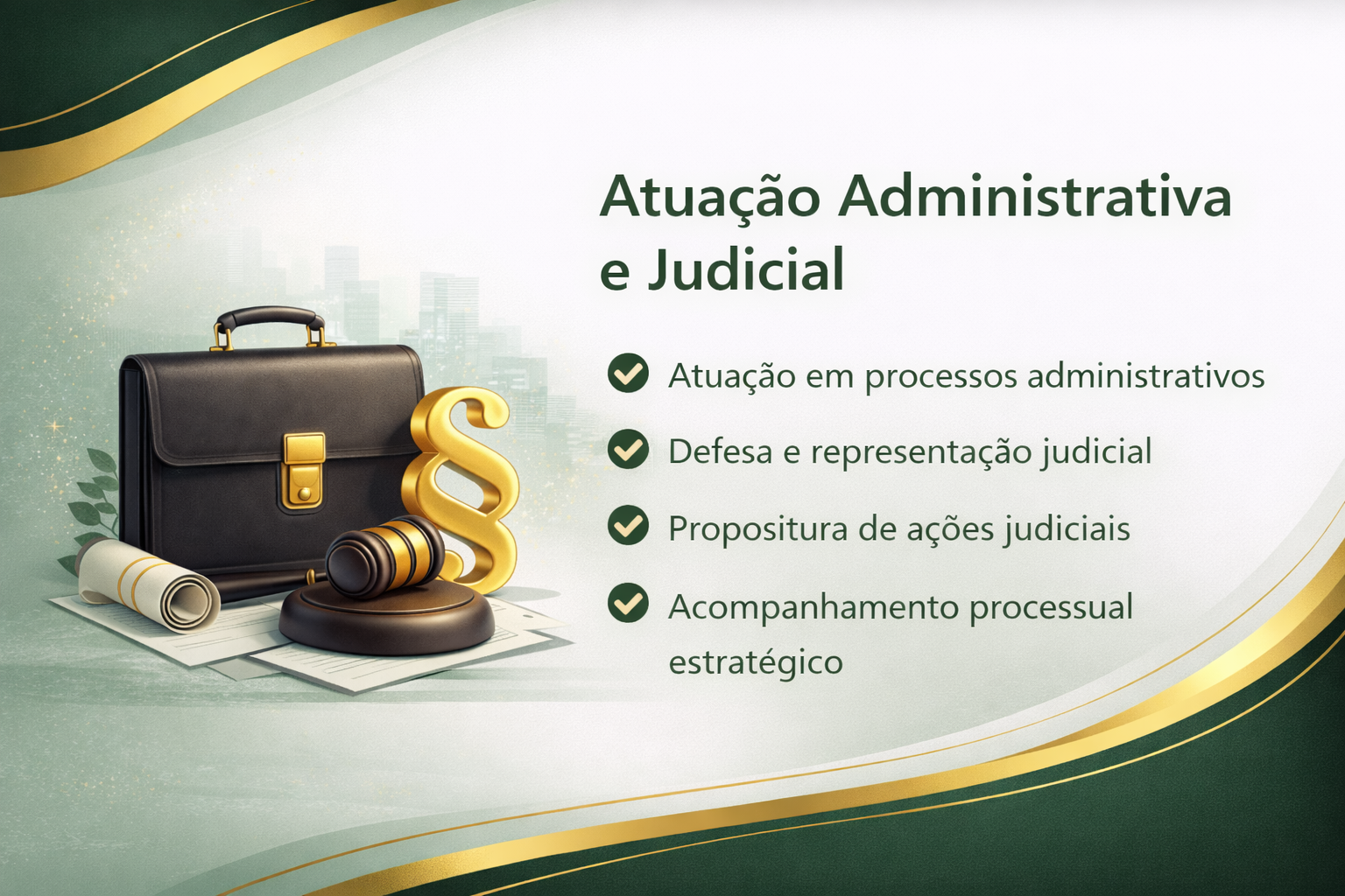 Atuação administrativa e judicial em Cascavel PR com defesa e representação jurídica em processos
